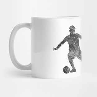 Soccer player black and white Mug